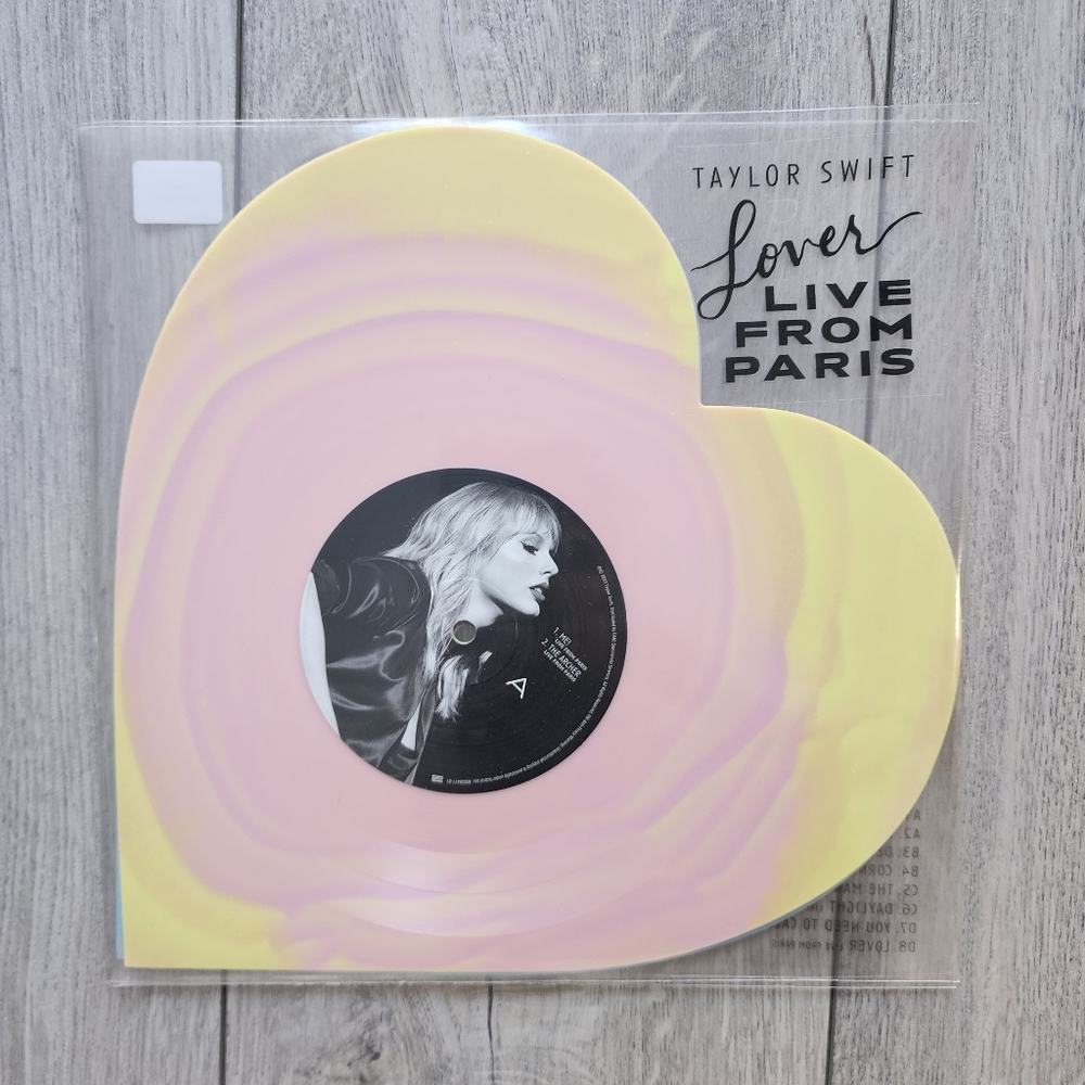 Taylor Swift Lover (Live From Paris) Heart Shaped Vinyl